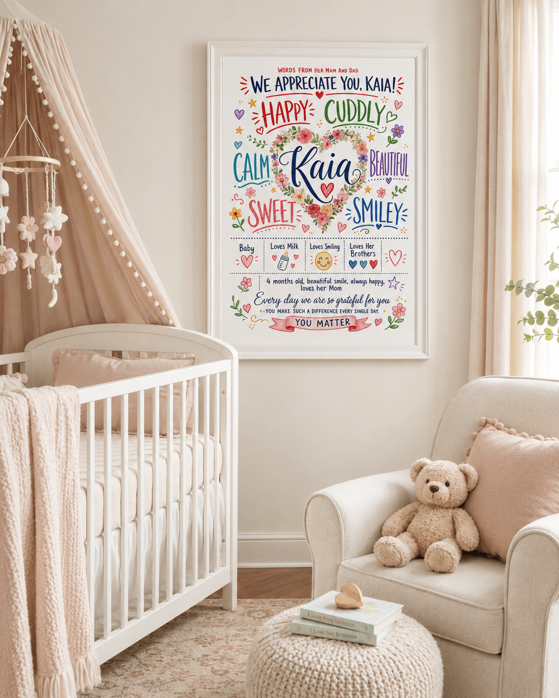 Example appreciation keepsake — Kaia